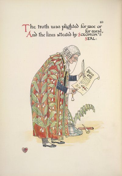 Sellado del certificado de matrimonio de Walter Crane