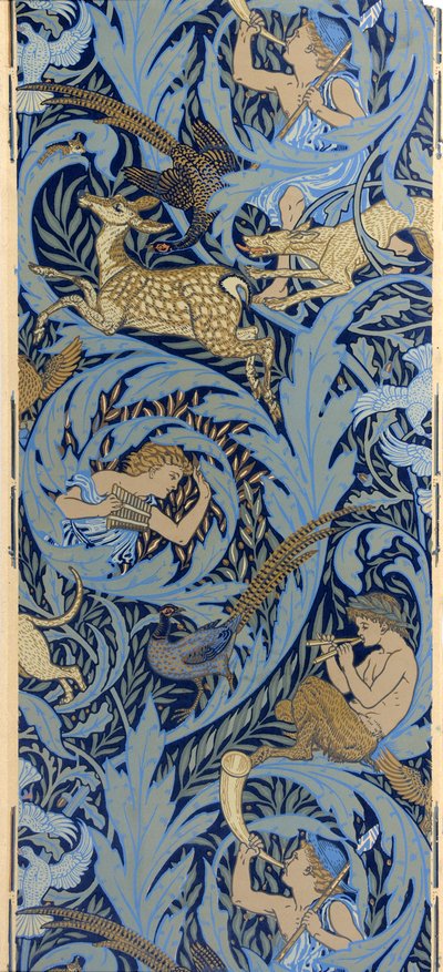 Pared lateral. Notas de madera, 1886 de Walter Crane