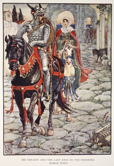 Sir Geraint y la dama Enid en la ciudad romana abandonada, de 