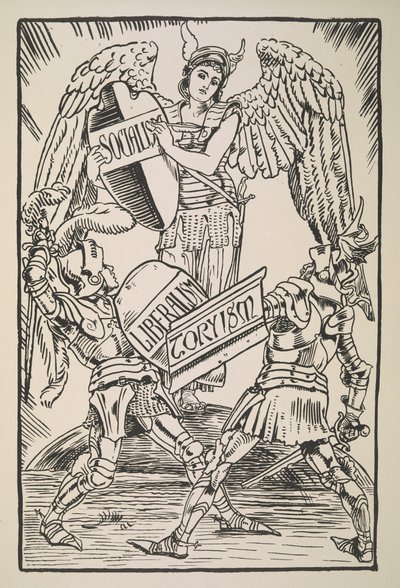 Socialismo, Liberalismo y Toryism, de Cartoons for the Cause de Walter Crane