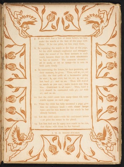 Texto con un orden floral. La cartilla dorada. de Walter Crane