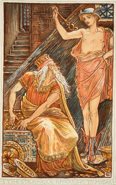 El extraño apareciendo ante Midas, ilustración de 