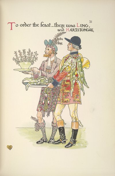 Dos sirvientes, Ling y Hartstongue de Walter Crane
