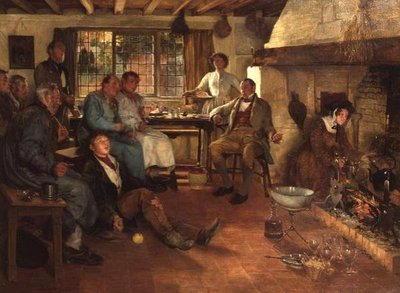 Preparando el ponche de Walter Dendy Sadler
