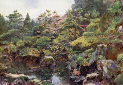 Un jardín de rocas y agua, Hakone de Walter Frederick Roofe Tyndale