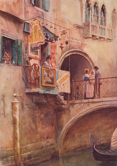 Una tienda de antigüedades, Venecia, c. 1900-1913 de Walter Frederick Roofe Tyndale
