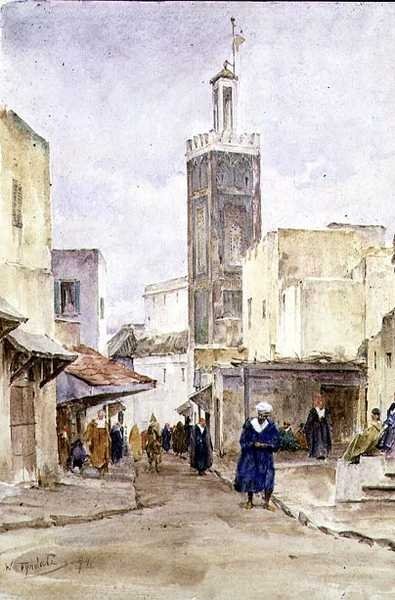 Una escena callejera oriental de Walter Frederick Roofe Tyndale