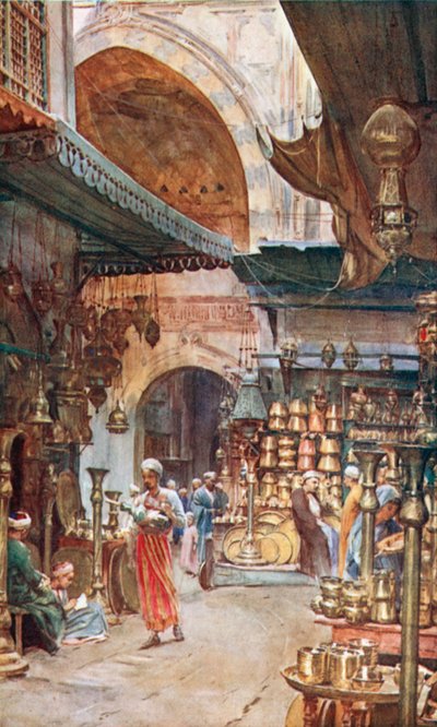 Khan El-Khalil, El Cairo (litografía en color) de Walter Frederick Roofe Tyndale