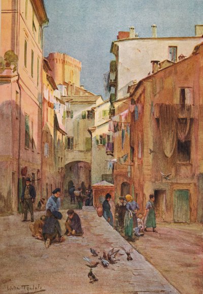 La Piazza, Sestri Levante, c1910, 1912 de Walter Frederick Roofe Tyndale