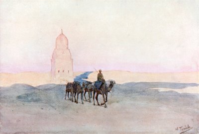 Cerca de las tumbas de los califas, El Cairo (litografía en color) de Walter Frederick Roofe Tyndale