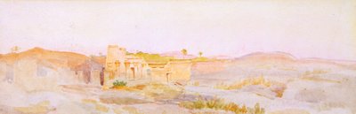 Qurnah, Luxor Templo funerario de Sety I (acuarela) de Walter Frederick Roofe Tyndale
