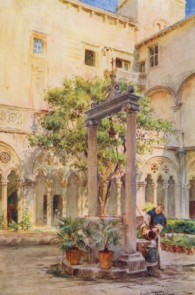 Los Claustros de San Domenico, Ragusa (litografía en color) de Walter Frederick Roofe Tyndale