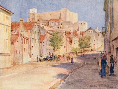 The High Street, Sebenico (litografía en color) de Walter Frederick Roofe Tyndale