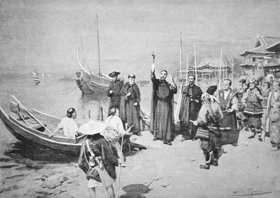 El desembarco de San Francisco Javier en Kagoshima de Walter Frederick Roofe Tyndale