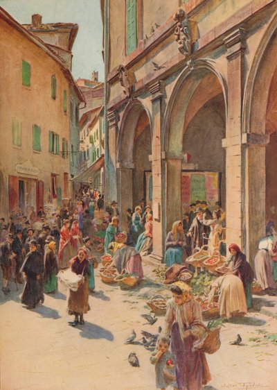 El mercado en Montepulciano, c1900 1913 de Walter Frederick Roofe Tyndale