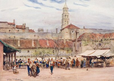 El Mercado de Spalato (litografía en color) de Walter Frederick Roofe Tyndale