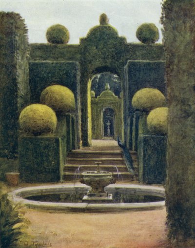 El Nuevo Bosque: En el jardín del parque Brokenhurst (litografía a color) de Walter Frederick Roofe Tyndale