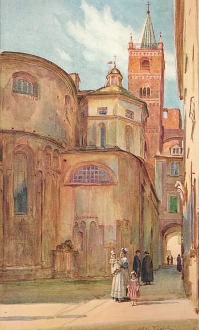La iglesia románica en Albenga, c1910, 1912 de Walter Frederick Roofe Tyndale