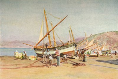La Playa en Sestri Levante, c1910, 1912 de Walter Frederick Roofe Tyndale