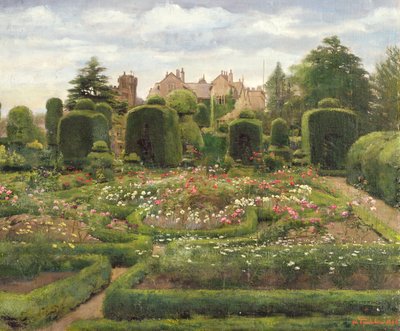 Los jardines de topiaria, Levens Hall, Cumbria, 1886 de Walter Frederick Roofe Tyndale