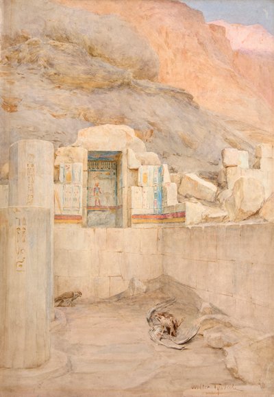 Dos rapaces con un cadáver de cigüeña (acuarela) de Walter Frederick Roofe Tyndale