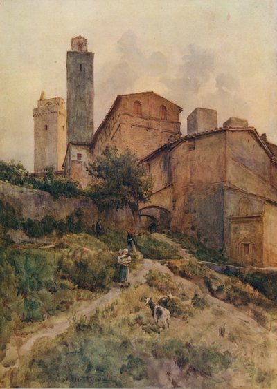 Via Capassi, San Gimignano, c1900 1913 de Walter Frederick Roofe Tyndale
