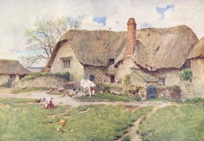 Wessex: Una granja lechera de Wessex (litografía en color) de Walter Frederick Roofe Tyndale