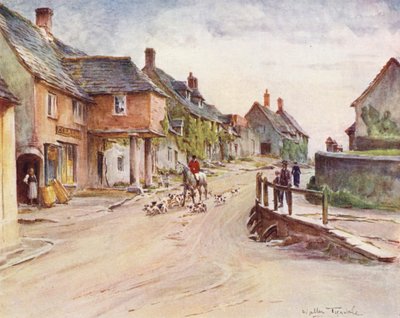 Wessex: East Street, Corfe Castle (litografía en color) de Walter Frederick Roofe Tyndale