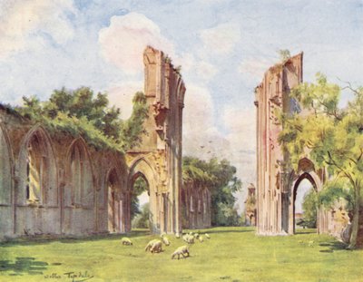 Wessex: Abadía de Glastonbury (litografía en color) de Walter Frederick Roofe Tyndale