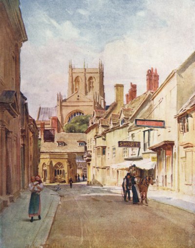 Wessex: Long Street, Sherborne (litografía en color) de Walter Frederick Roofe Tyndale