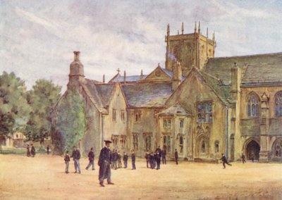 Wessex: Sherborne College (litografía en color) de Walter Frederick Roofe Tyndale