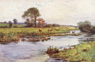 Wessex: El Frome sobre Dorchester, Casterbridge (litografía en color) de Walter Frederick Roofe Tyndale