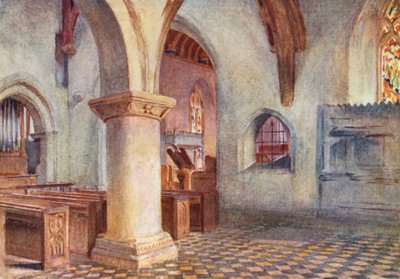 Wessex: La iglesia de Bere Regis (litografía en color) de Walter Frederick Roofe Tyndale