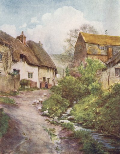 Wessex: The mill cottages at Sutton Poyntz, near Weymouth (litografía en color) de Walter Frederick Roofe Tyndale