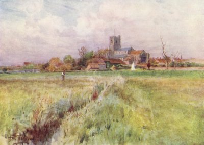 Wessex: Wareham, La "Anglebury" de las novelas de Wessex (litografía en color) de Walter Frederick Roofe Tyndale