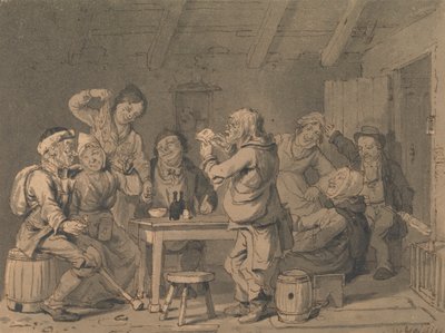 Escena familiar humorística de Walter Geikie