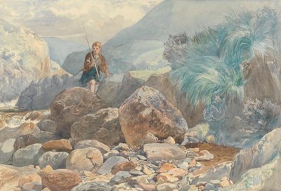 Glencoe: Un pastorcillo cruzando un incendio de Walter Goodall