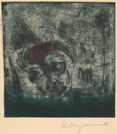 Busto de un hombre cansado, Autorretrato, 1922 de Walter Gramatte