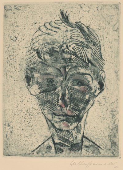 Busto de un Joven, Autorretrato de Walter Gramatte