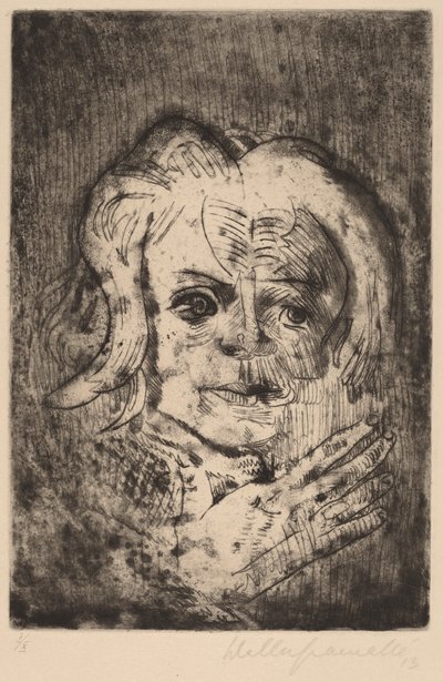 Niña con mano de Walter Gramatte