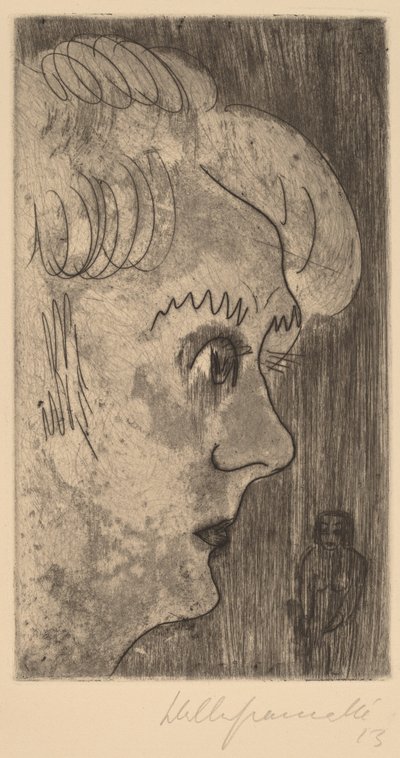 Cabeza en Perfil, 1923 de Walter Gramatte
