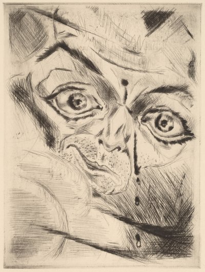 Peter con una herida de bala en la frente, 1918 de Walter Gramatte