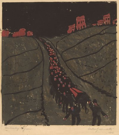 Begräbnis, 1916 de Walter Gramatte