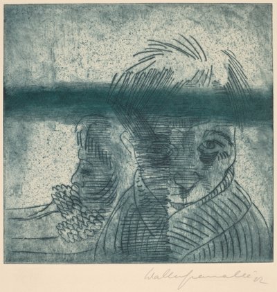 Das Paar, Selbstporträt mit Frau, 1922 de Walter Gramatte