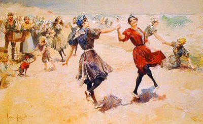 Jugando en la playa, c.1897 de Walter Granville Smith