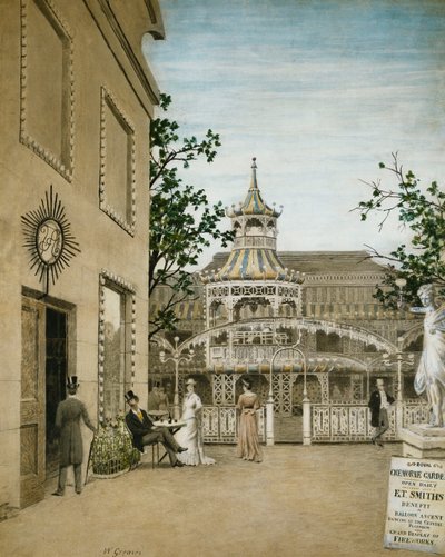 James McNeill Whistler en los Jardines Cremorne, Chelsea de Walter Greaves