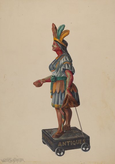 Indio de tienda de cigarros, c. 1936 de Walter Hochstrasser