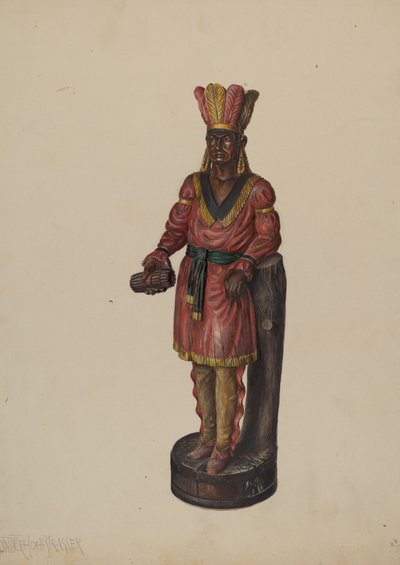 Indio de Tienda de Cigarros, c. 1936 de Walter Hochstrasser