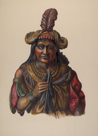 Indio de tienda de cigarros, c. 1937 de Walter Hochstrasser