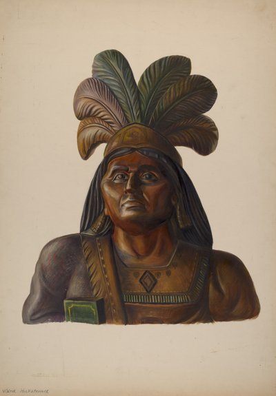 Indio de tienda de cigarros, c. 1937 de Walter Hochstrasser